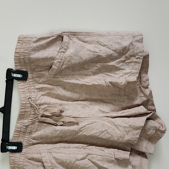 Gap linen rayon lightweight shorts cargo pockets elastic waist drawstring XL - Picture 2 of 7